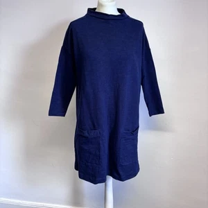 Tunica brindisi taglia 12 blu navy maniche 3/4 tasche utility 100% cotone - Foto 1 di 11