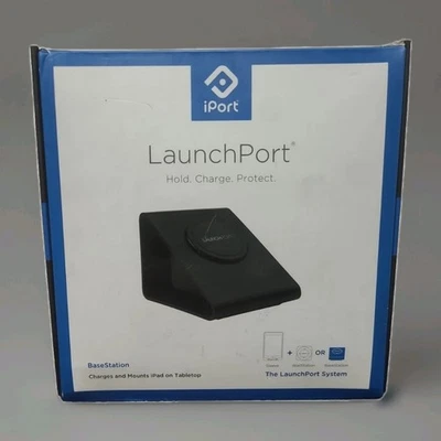iPort Black LaunchPort BaseStation Mounts & Charges iPad via Inductive Charging  - Image 1 of 4