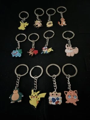 Pokémon Keychain Lot Of 12 Assorted Silicone Key Rings - Image 1 of 4