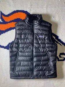 Patagonia Goose Down Sweater Black Puffer Vest Men’s Medium!! - Picture 1 of 7