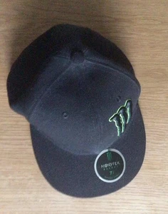 Peak Baseball Cap MONSTER ENERGY Embroidered Logo Black Sz 7. 1/4 NEW Tag - Picture 1 of 13