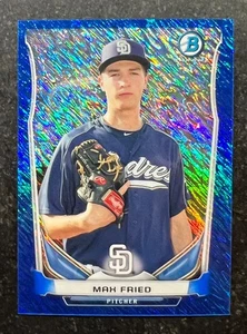2014 Bowman Chrome Bowman Scout Top 5 Mini Blue Refractor Max Fried 148/250 - Picture 1 of 2