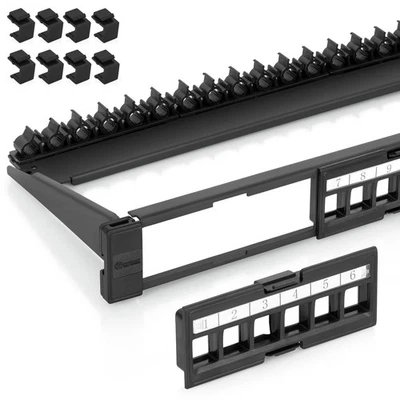 Everest 24 Port Keystone Patch Panel (4-Pack) - Removable 6-Port Panels - Image 1 of 4