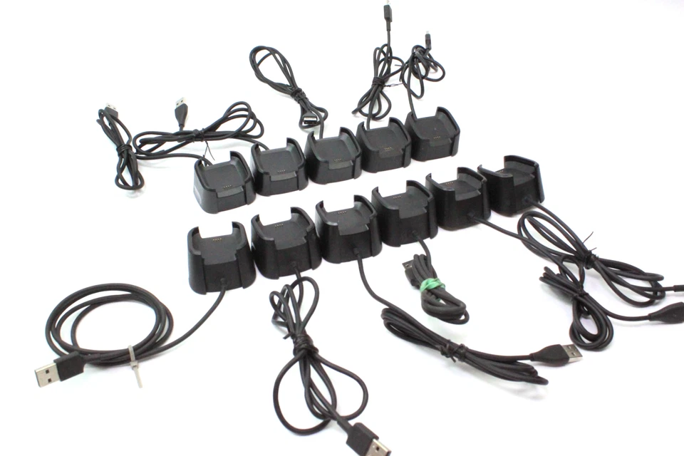 Lot of 11 OEM Fitbit Versa Lite USB Charging Dock Station Cable Chargers - Image 1 of 4