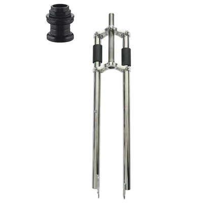 26" Bicycle Fork 1" Threaded Non Suspension Triple Tree Bike Fork &Headset Combo - Image 1 of 4