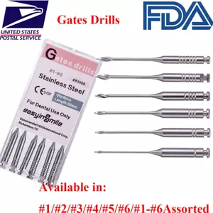 6 piezas taladros de deslizamiento endodóntico dental 32 mm escarpadores de conducto radicular bolsas #1-#6 uso endo - Imagen 1 de 19