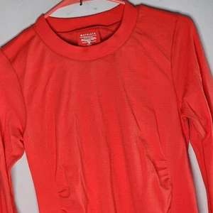 Maglia Athleta donna taglia M arancione running top manica lunga ventilata leggera - Foto 1 di 7