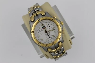 Tag Heuer CG1120.BB0424 Mens SEL Series Chronograph Watch S35.006 Gold White - Image 1 of 4