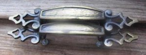 2 Vintage Mid Century Modern Brass Mediterranean Handle Cabinet Pulls OF4 - Picture 1 of 2
