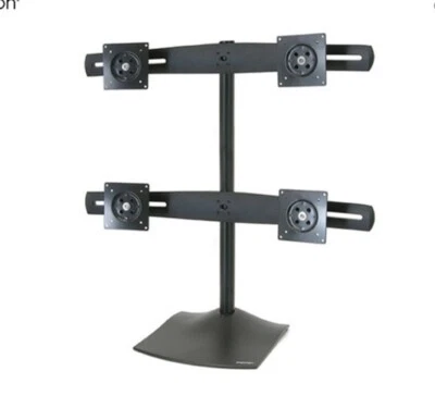 Ergotron DS100 Series Quad-Monitor Desk Stand - Steel - Black 33-324-200 - Image 1 of 3