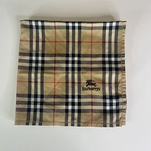 Vintage BURBERRYS Nova Check Plaid Cotton Handkerchief - Picture 1 of 6