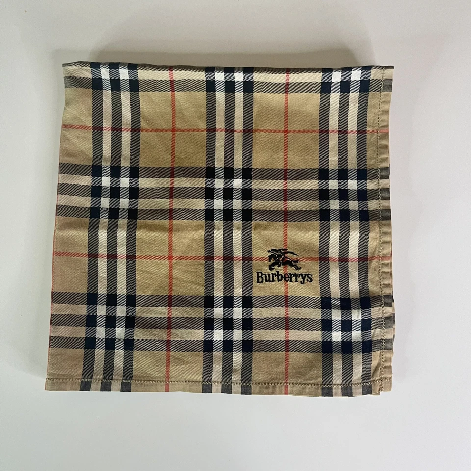 Vintage BURBERRYS Nova Check Plaid Cotton Handkerchief - Image 1 of 4