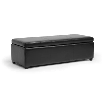 Baxton Studio Dennehy Modern Ottoman Black - Image 1 of 4