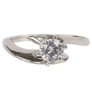 1.30Ct D/VVS1 Round Shape Solitaire Women's Ring In 14KT White Gold - Picture 1 of 8
