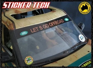 LAND ROVER 1:10 RC WINDSCREEN WINSHIELD BANNER STICKER DECAL 4 DEFENDER GELANDE  - Picture 1 of 4