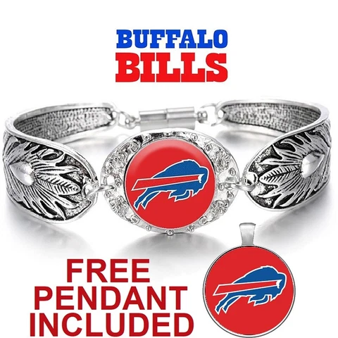 Buffalo Bills Womens Tibetian Sterling Silver Bracelet Jewelry Gift D3 Cover