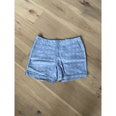 Le Tigre Womens Blue Chambray Starfish Linen Blend Shorts NWT Size 10 - Image 1 of 4
