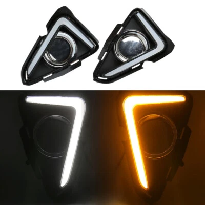 LED DRL Daytime Running Light Turn Signal Lamp For Toyota RAV4 2016-2018 - Image 1 of 4