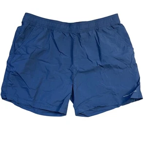 Columbia PFG Nylon Shorts Omni-shade Unisex Kids Size XL Blue Pockets 5" Inseam - Picture 1 of 13