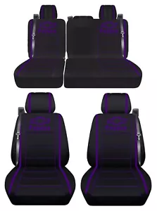 Fundas de asiento delanteras y traseras negras para Chevy Silverado 2003-2006 con diseño - Imagen 1 de 1
