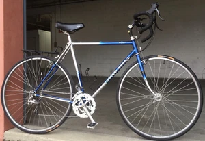 Schwinn Voyageur MOD 55cm Road Touring Bicycle Blue/Silver Panasonic Japan - Picture 1 of 16