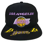 Mütze Mitchell & Ness LA Lakers NBA Druckknopflasche 3D Multi-Logos schwarz Neu mit Etikett
