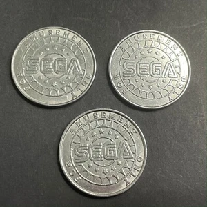 3 x SEGA Arcade Token Coin - MAME 1UP RETRO Astro City Sonic SNES GBA DS SEGA - Picture 1 of 2