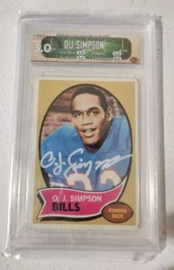 1970 Topps OJ Simpson Rookie Auto HGA 3 10 Auto The Juice SIGNED GRADED - Picture 1 of 4