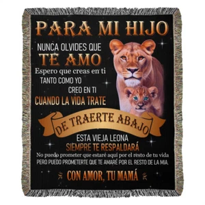 Regalo Para Hijo De Mamá Frazada Manta Tejido 100% Algodón Navidad Cumpleaños - Imagen 1 de 4