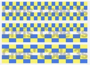 Code 3 Adhesive Vinyl Decals Greenlight 1/64 Transit Jumbo - Police Battenburg - Picture 1 of 1