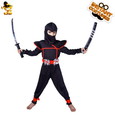  Boys Cosplay Cool Ninja Costume Kids Ninja Cosplay Suit for Party - Image 1 of 4