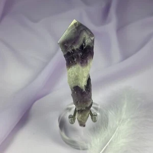 Large natural Chevron Amethyst crystal point with polished tip 63g SN54316 - Picture 1 of 4