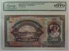 1920 5000 Korun Specimen Czechoslovakia Republic Currency Note Legacy 65 Ppq