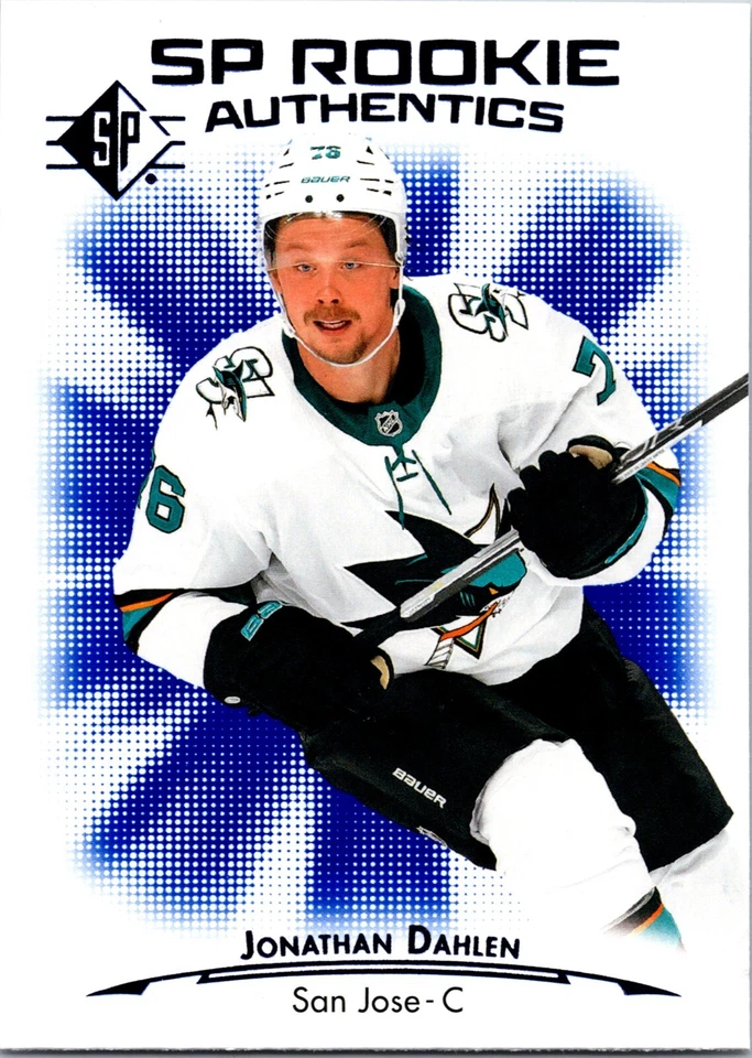 2021-22 SP Authentic Jonathan Dahlen #112 Rookies RC San Jose NM - Image 1 of 2