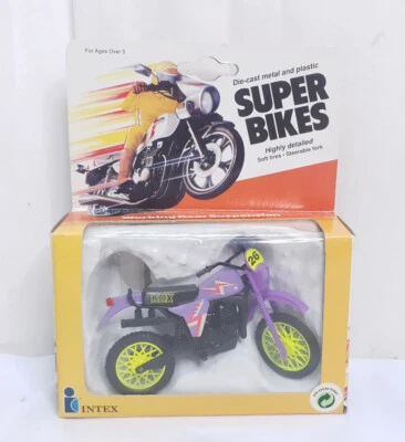 Intex Vintage Motorbike Modell 1:18 Kawasaki KX250 Modell Lila Diecast mit OVP - Bild 1 von 4
