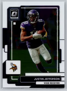 Justin Jefferson 2022 Panini Donruss Optic Base Set Card #129 Minnesota Vikings - Picture 1 of 2