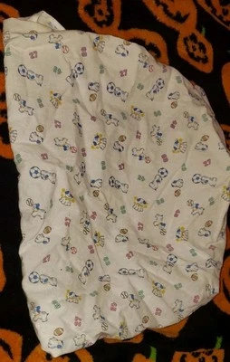 Vintage Bassinet puppy and football baby boys sheet - Image 1 of 2
