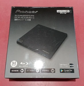 Pioneer BDR-XD08MB-S Zewnętrzna nagrywarka Blu-ray DVD CD USB 3.0 Czarna Japonia - Zdjęcie 1 z 6