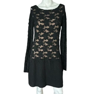 Vestido Bailey 44 negro de encaje manga larga talla grande - Imagen 1 de 6