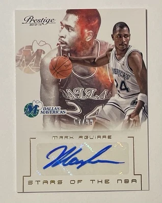 2013-14 Panini Prestige Stars Of The NBA Autograph #53 Mark Aguirre Auto /99 - Image 1 of 2