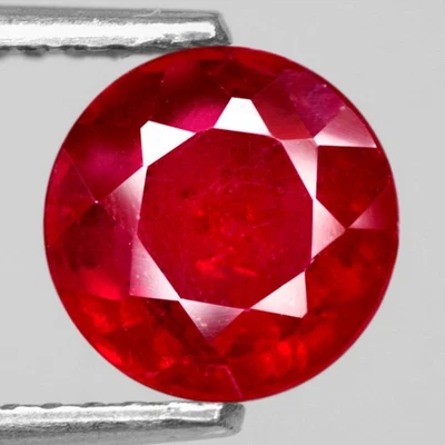 1.82Ct. Natural Gemstone Ruby Top Red Round Madagascar Beautiful Sparkles Color! - Image 1 of 4