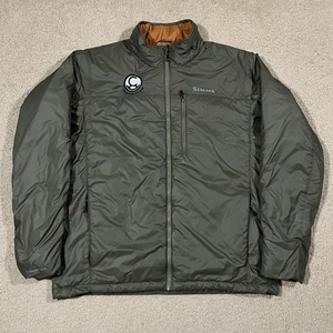 Simms Fishing Mens Insulated Primaloft Full Zip Jacket Green Size Large - Picture 1 of 7