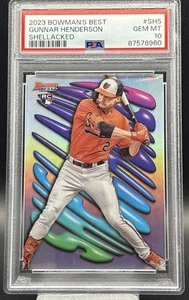 🔥💎🔥 2023 Bowman's Best Shellacked Gunner Henderson SP RC PSA 10 🔥💎🔥 - Picture 1 of 2