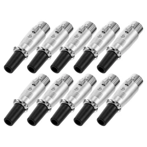  10 Pcs Professional Audio Equipment 3 Pin Microphone Connector Plug - Picture 1 of 12