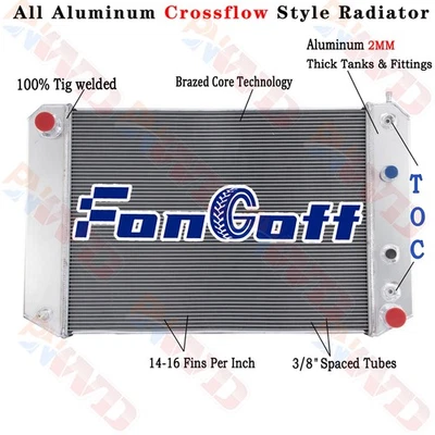 3 Row Radiator For 1991-2002 Chevy C60 C70 Kodiak/ GMC C6500 C7500 Topkick 8.1L - Image 1 of 4