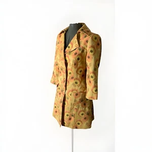 Ideology Geometric Floral Fitted Blazer Jacket Fall Festival Boho Style Size S - Picture 1 of 11