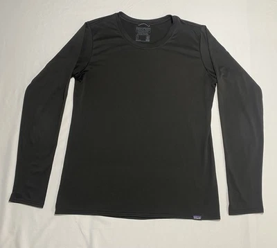 Capa Base Patagonia Negra Peso Medio Manga Larga Mujer Talla Pequeña Foto 1 de 4