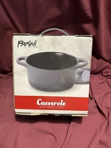 Parini Kochgeschirr 1 QT grau schwer entflammbar Kasserolle mit Deckel grau! - Bild 1 von 3