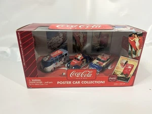 NEW Johnny Lightning 1:64 Coca Cola Set of 3 Poster Car Collection VW Ford - Picture 1 of 6