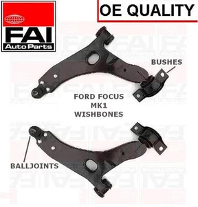 FORD FOCUS MK1 98-04 TWO FRONT LOWER WISHBONES SUSPENSION ARMS LEFT & RIGHT NEW - Picture 1 of 1